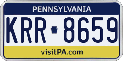 PA license plate KRR8659