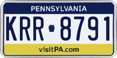 PA license plate KRR8791