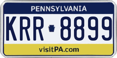 PA license plate KRR8899