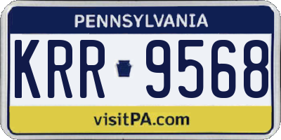 PA license plate KRR9568