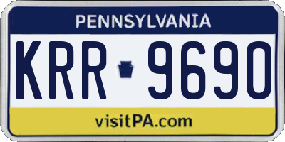 PA license plate KRR9690