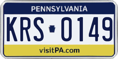 PA license plate KRS0149