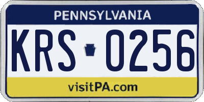 PA license plate KRS0256