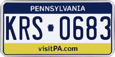 PA license plate KRS0683