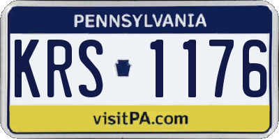 PA license plate KRS1176