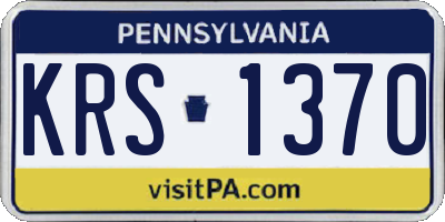 PA license plate KRS1370
