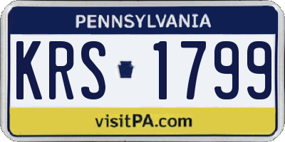 PA license plate KRS1799