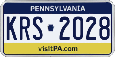 PA license plate KRS2028