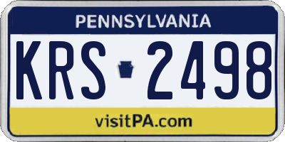PA license plate KRS2498