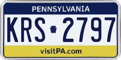 PA license plate KRS2797