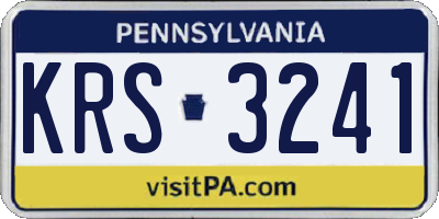 PA license plate KRS3241