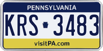 PA license plate KRS3483