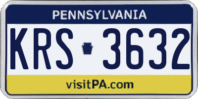 PA license plate KRS3632