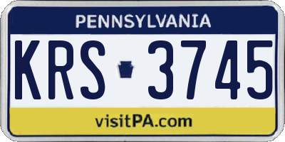 PA license plate KRS3745