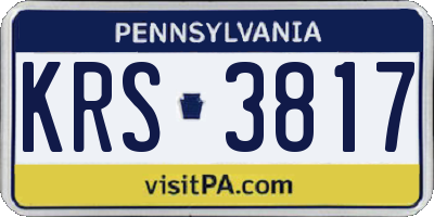 PA license plate KRS3817