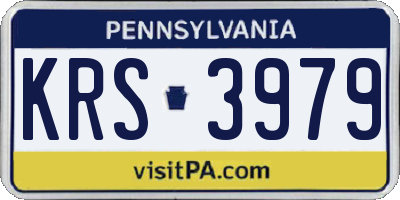PA license plate KRS3979