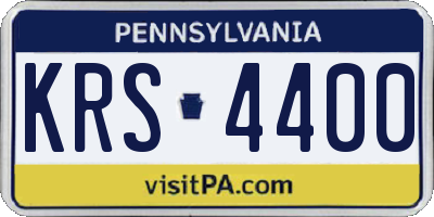 PA license plate KRS4400