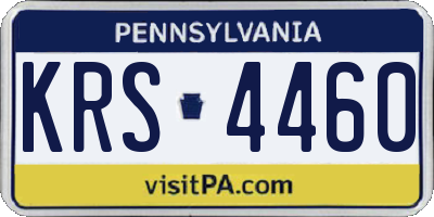 PA license plate KRS4460