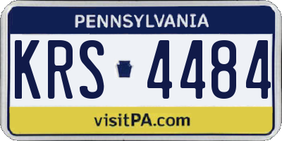PA license plate KRS4484