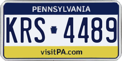 PA license plate KRS4489