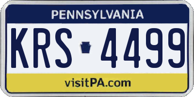 PA license plate KRS4499