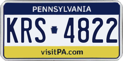 PA license plate KRS4822