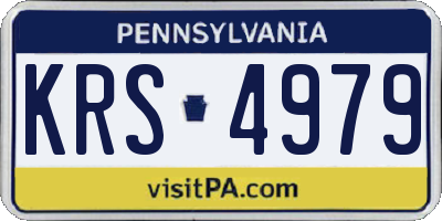 PA license plate KRS4979