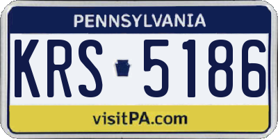 PA license plate KRS5186