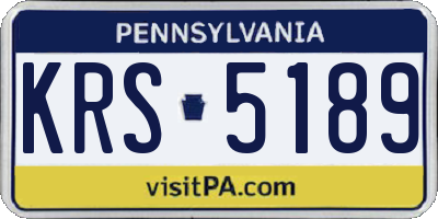 PA license plate KRS5189
