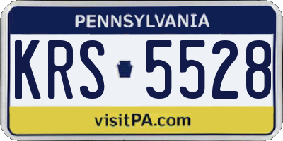PA license plate KRS5528