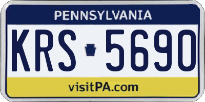 PA license plate KRS5690