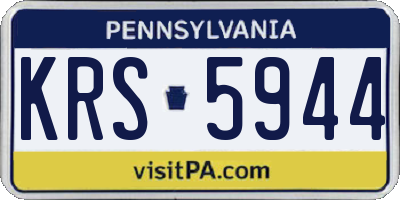PA license plate KRS5944