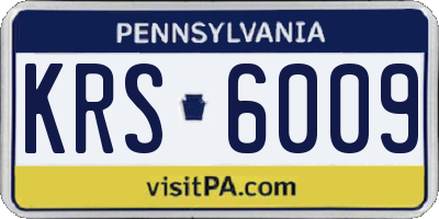 PA license plate KRS6009