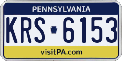PA license plate KRS6153