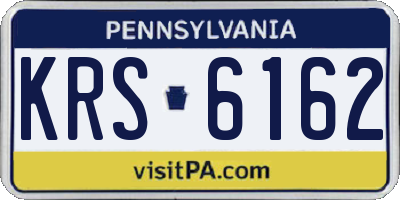 PA license plate KRS6162