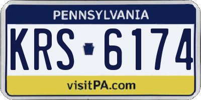 PA license plate KRS6174