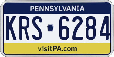 PA license plate KRS6284