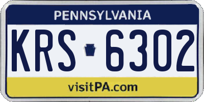 PA license plate KRS6302