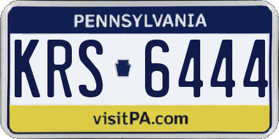 PA license plate KRS6444