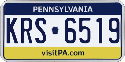 PA license plate KRS6519