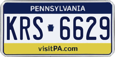 PA license plate KRS6629