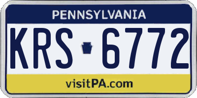 PA license plate KRS6772