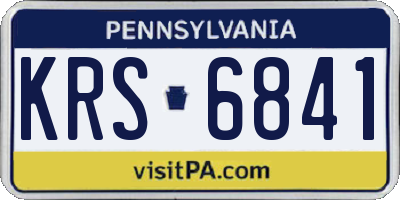 PA license plate KRS6841