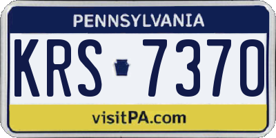 PA license plate KRS7370