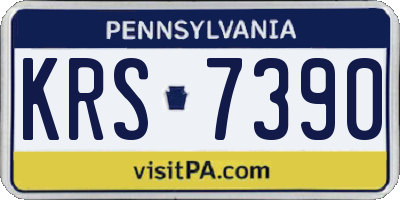 PA license plate KRS7390