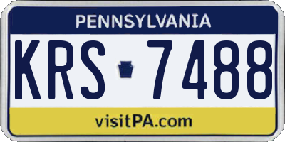 PA license plate KRS7488