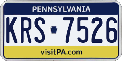 PA license plate KRS7526