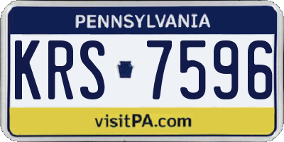 PA license plate KRS7596