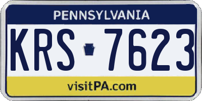 PA license plate KRS7623