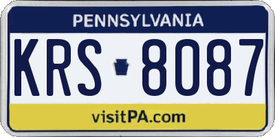 PA license plate KRS8087